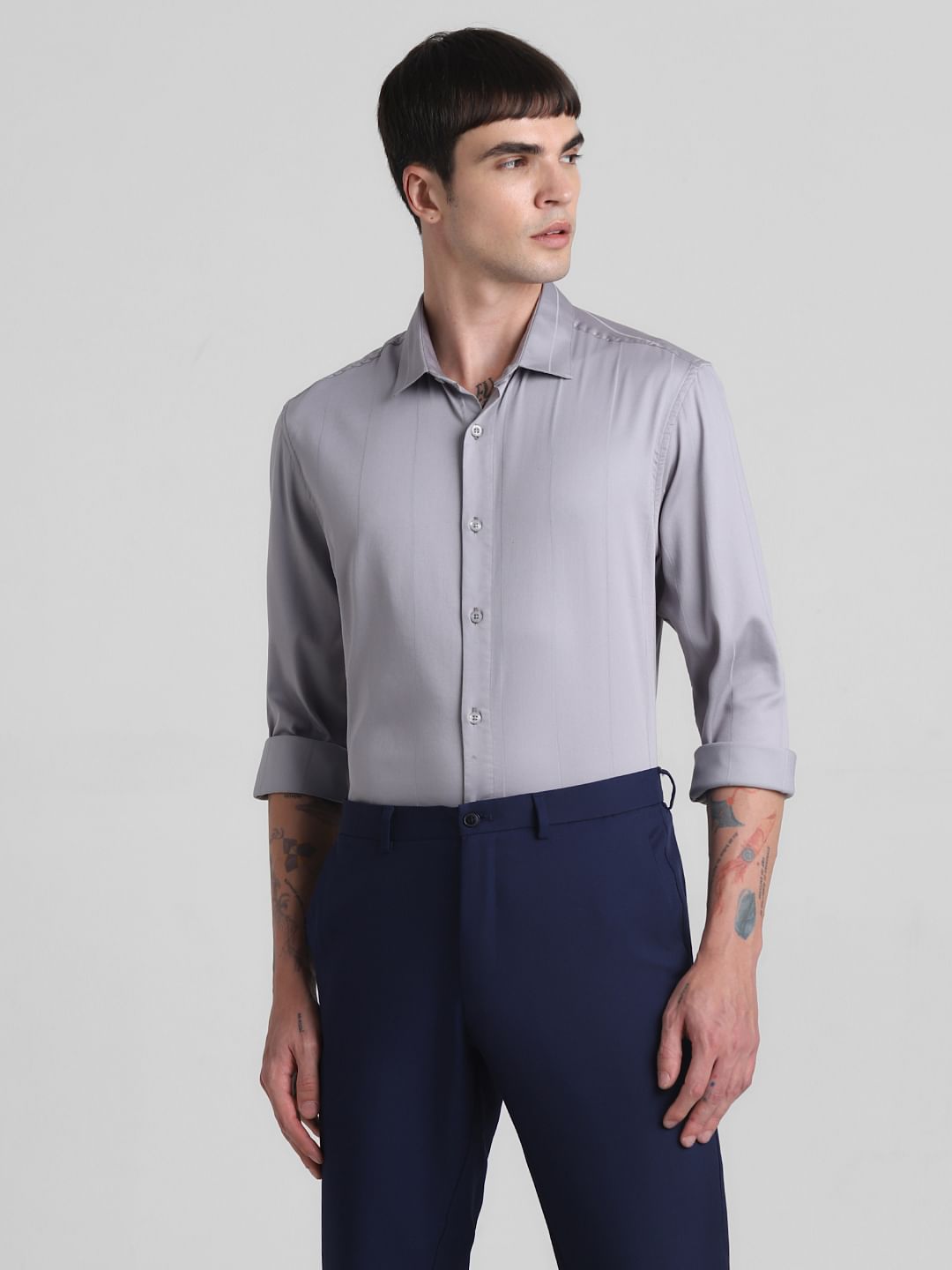 Grey Full Sleeves Shirt