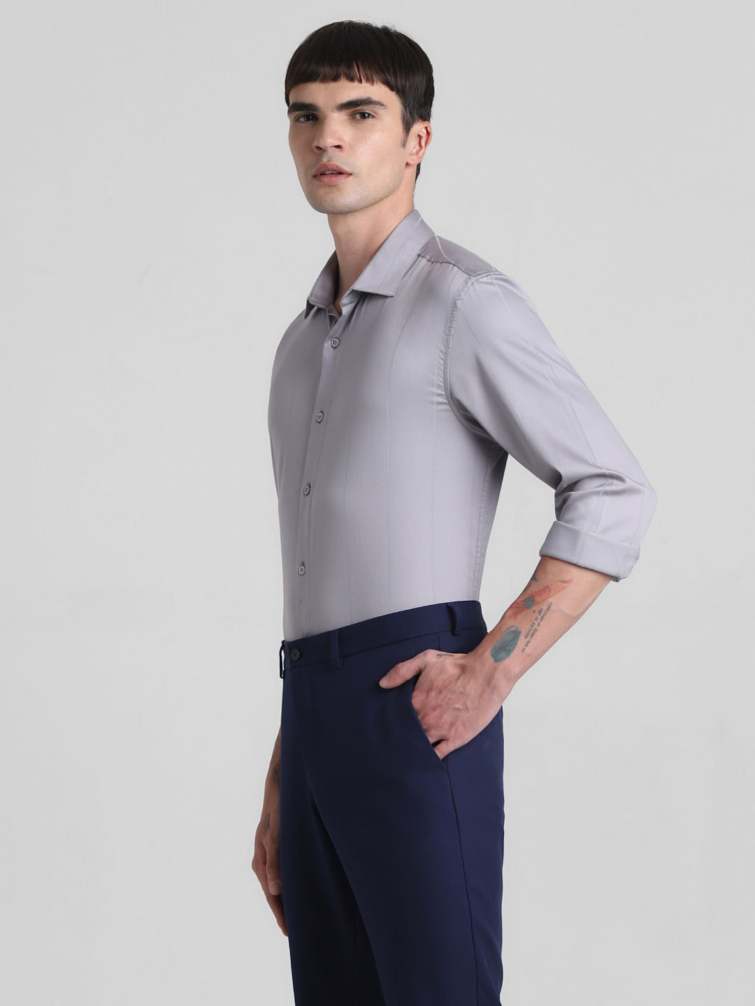 Grey Full Sleeves Shirt