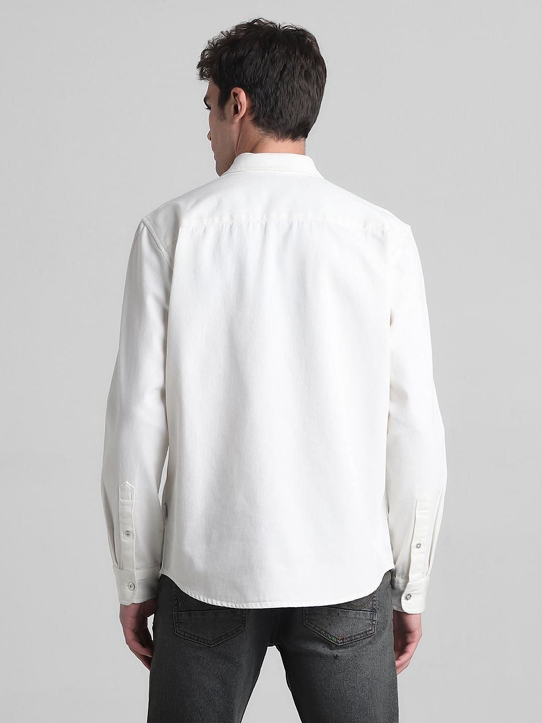 Ecru Denim Full Sleeves Shirt