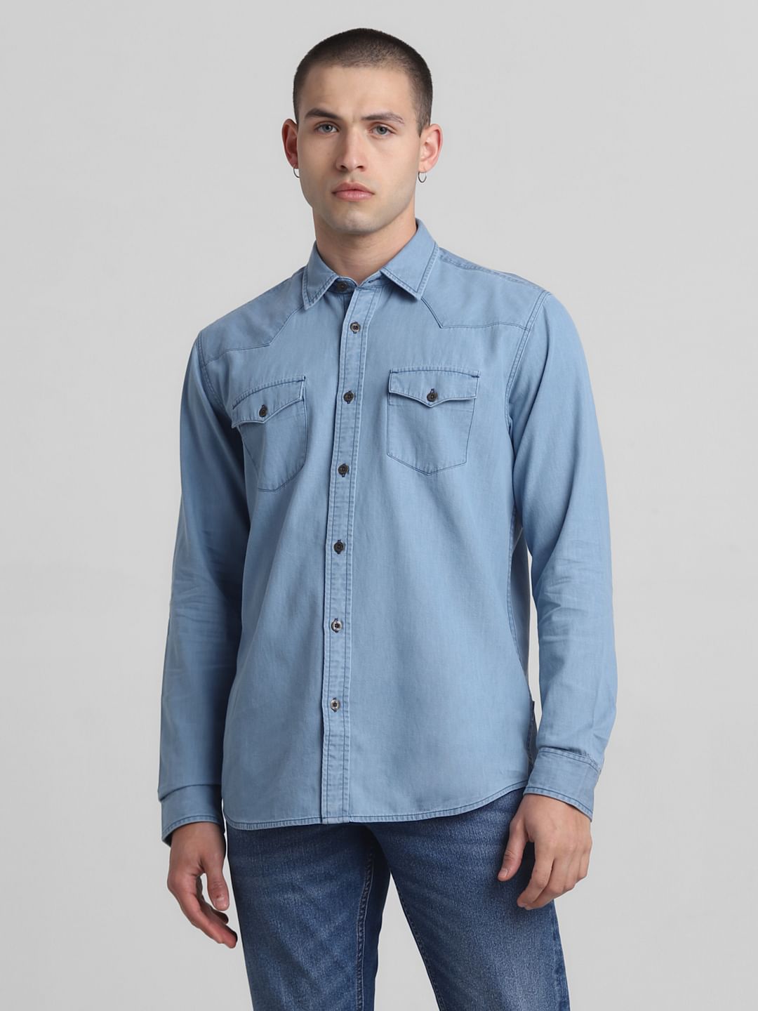 Light Blue Full Sleeves Denim Shirt