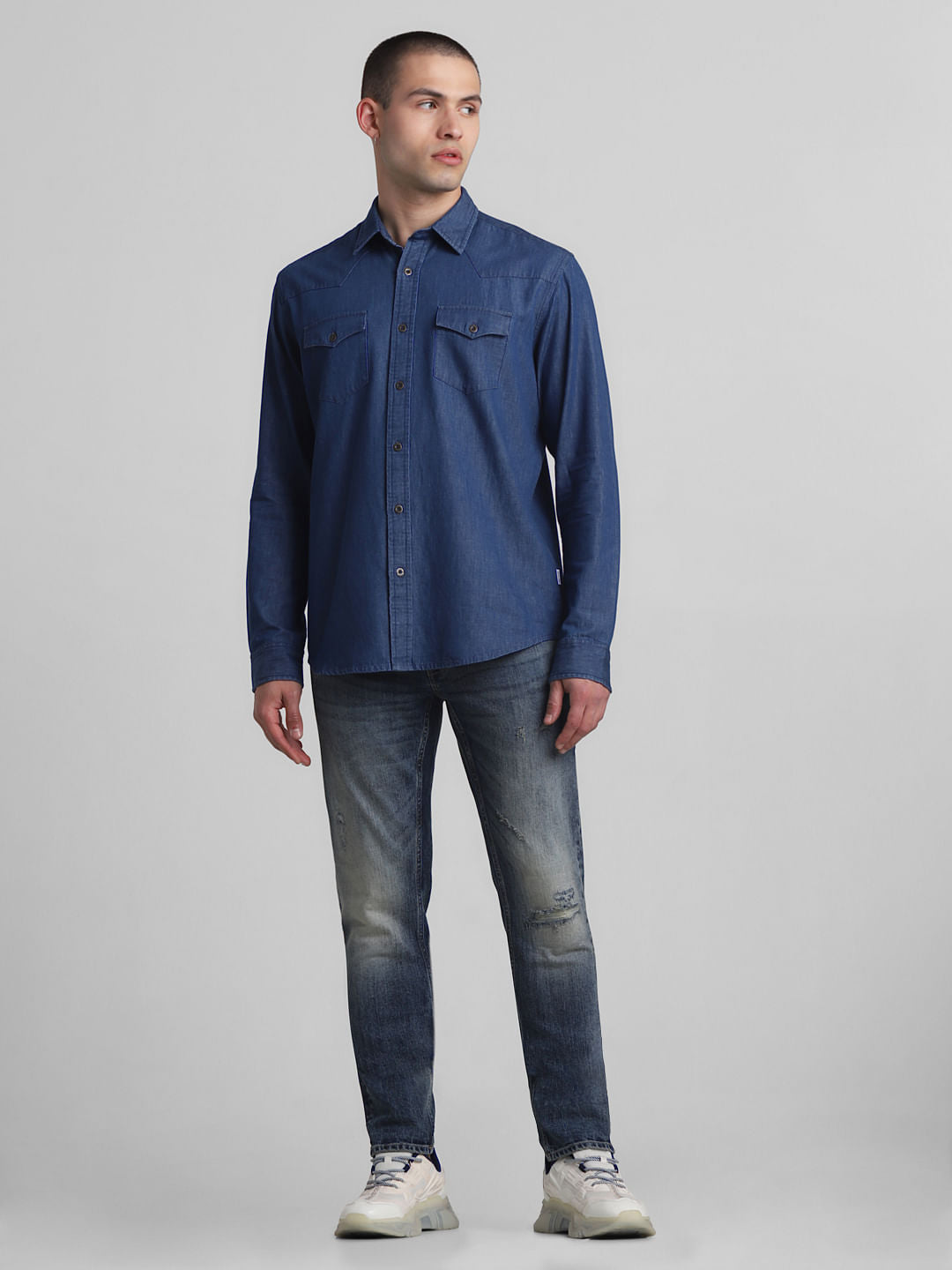 Blue Full Sleeves Denim Shirt