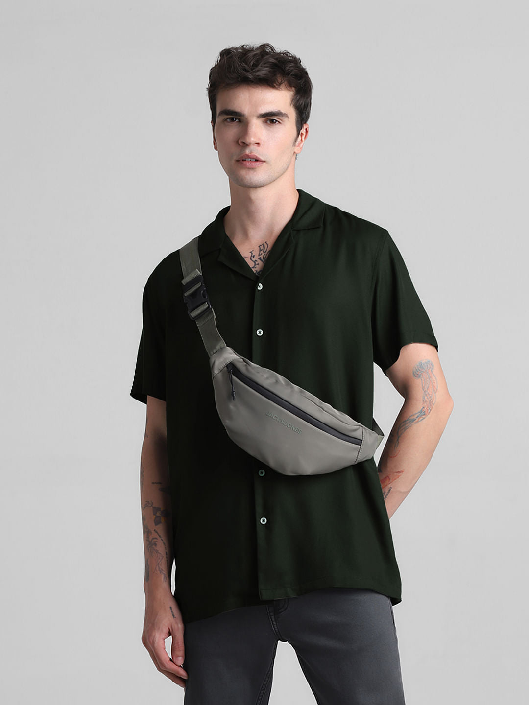 Dark Green Short Sleeves Shirt - S