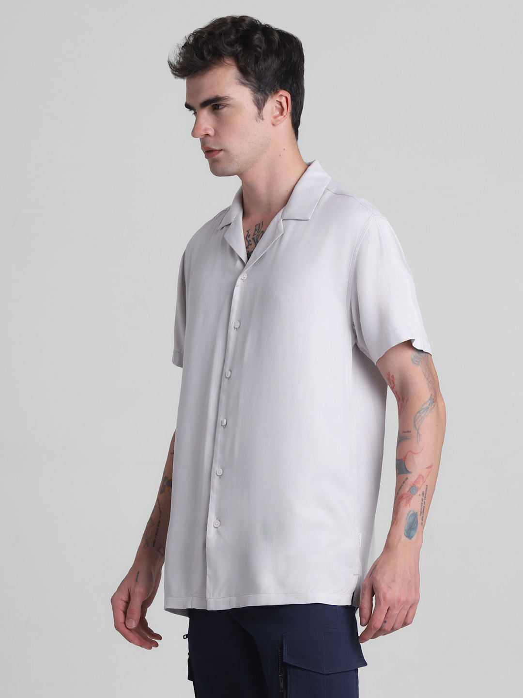 Blue Short Sleeves Shirt