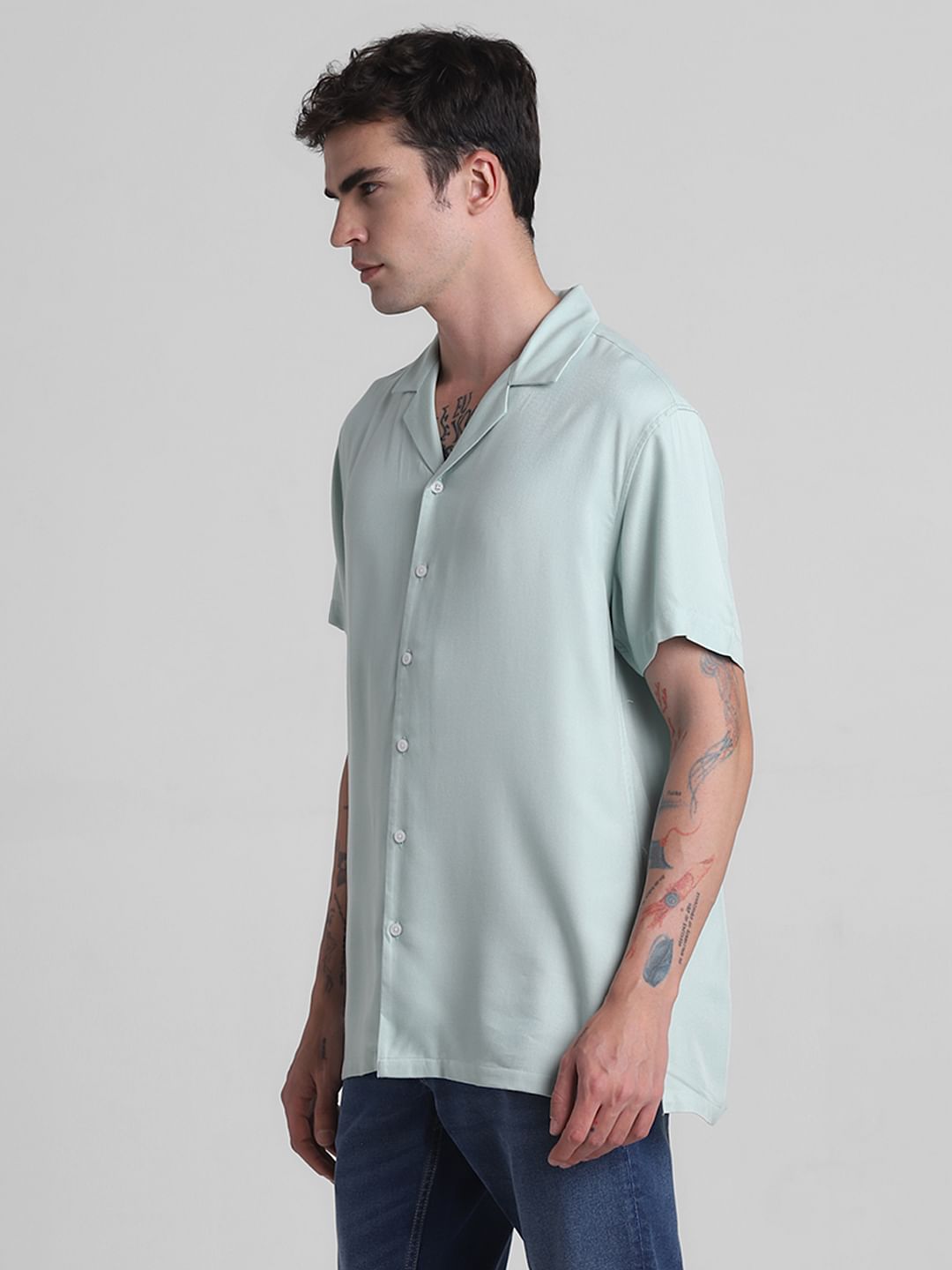 Light Green Short Sleeves Shirt