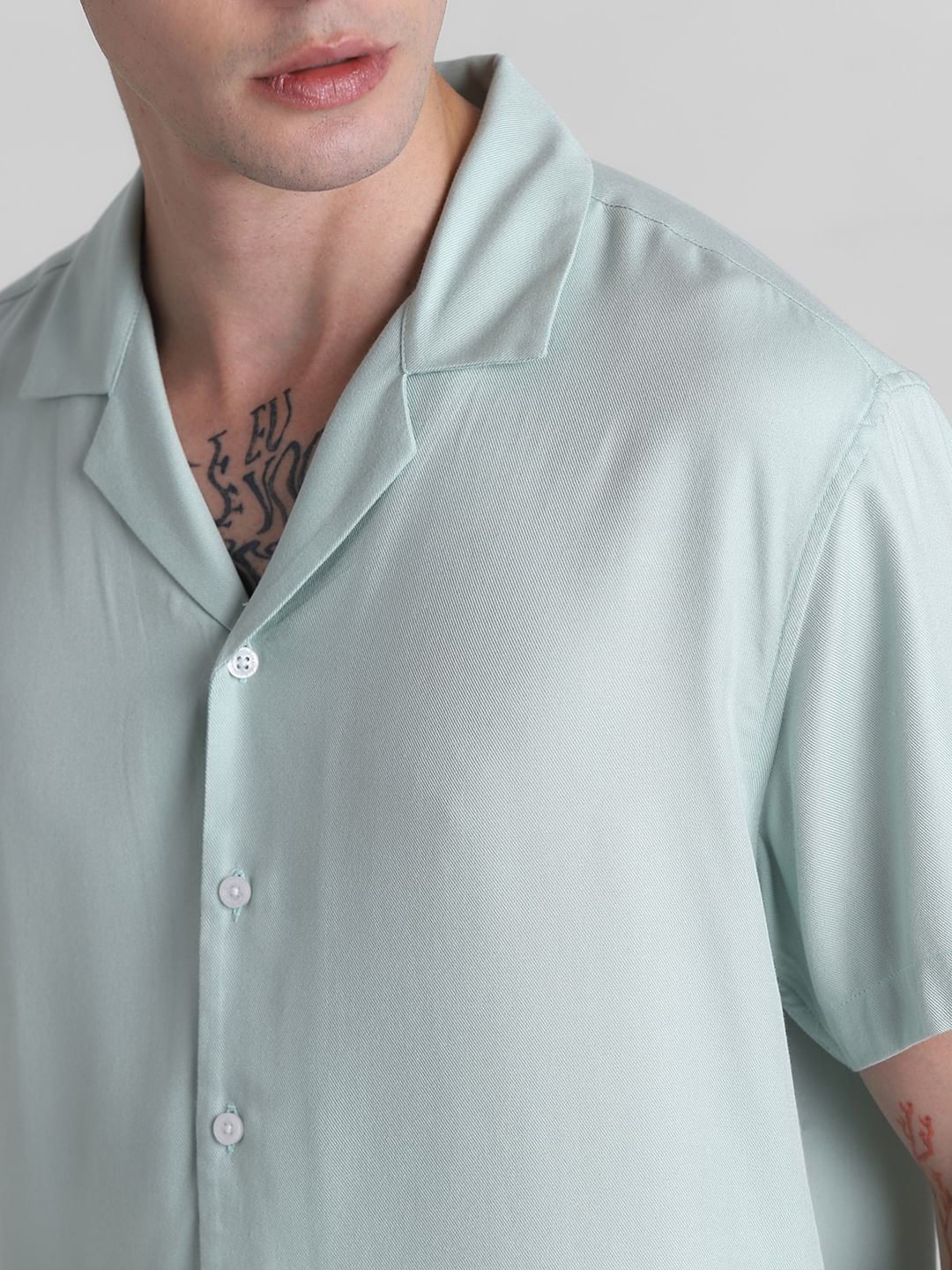 Light Green Short Sleeves Shirt