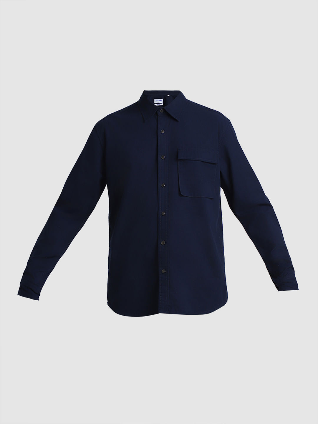 Dark Blue Cotton Full Sleeves Shirt
