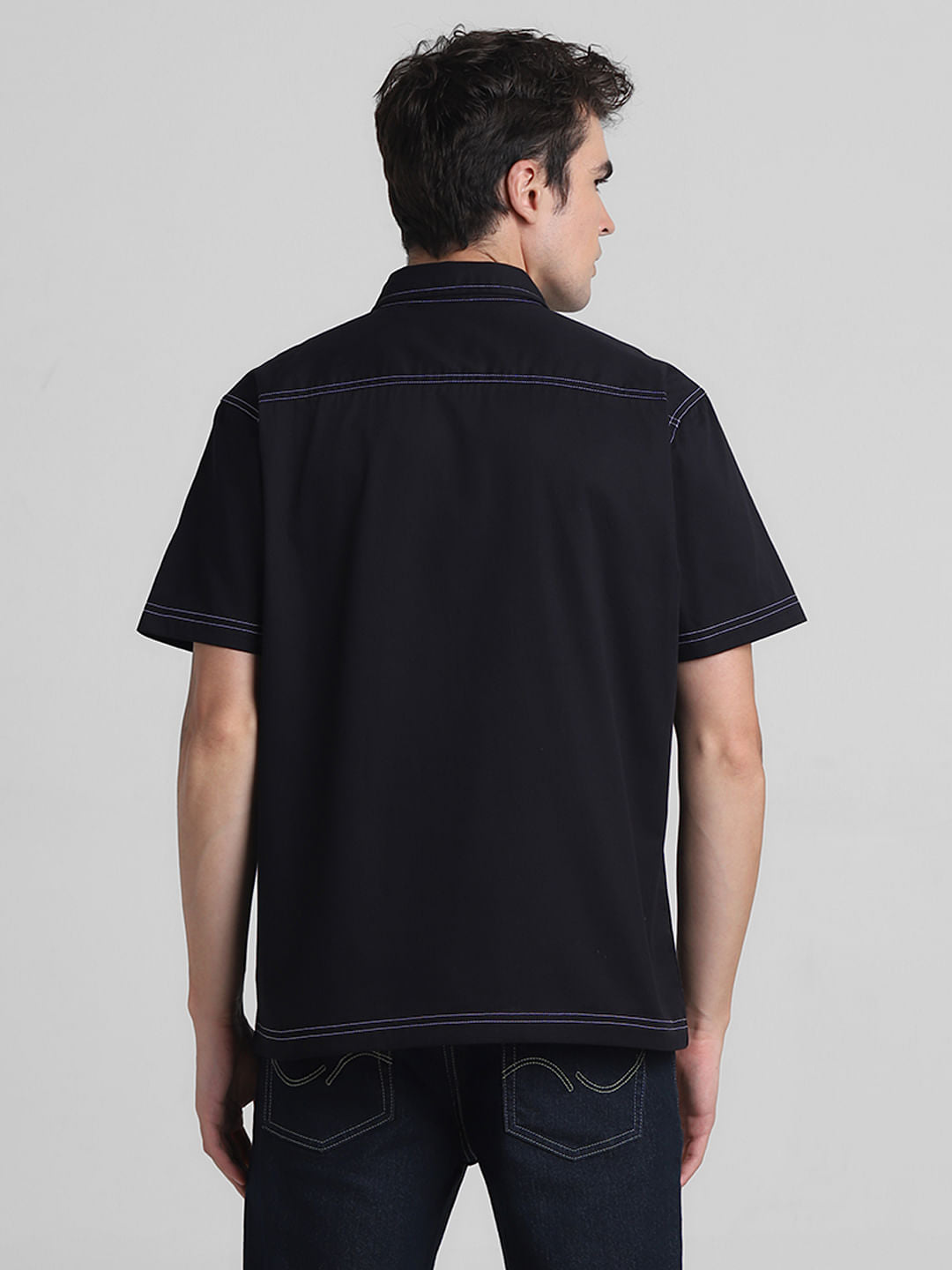 Black Oversized Short Sleeves Shirt