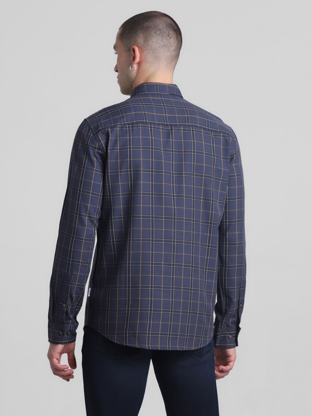 Blue Check Full Sleeves Shirt