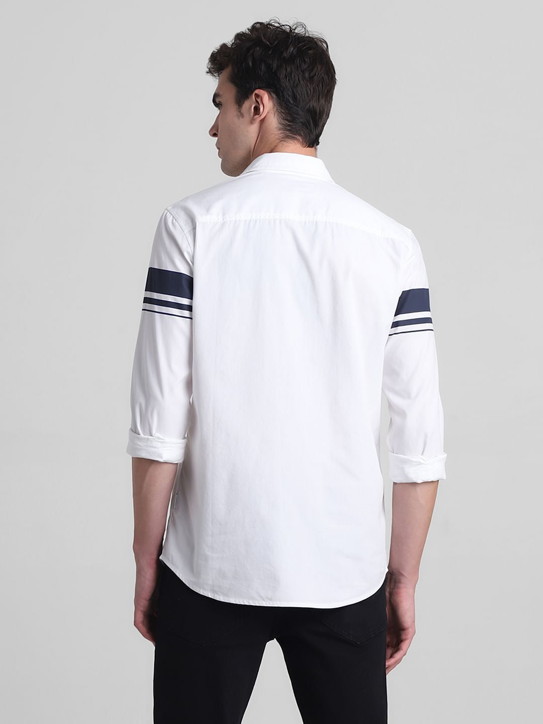 White Cotton Full Sleeves Shirt