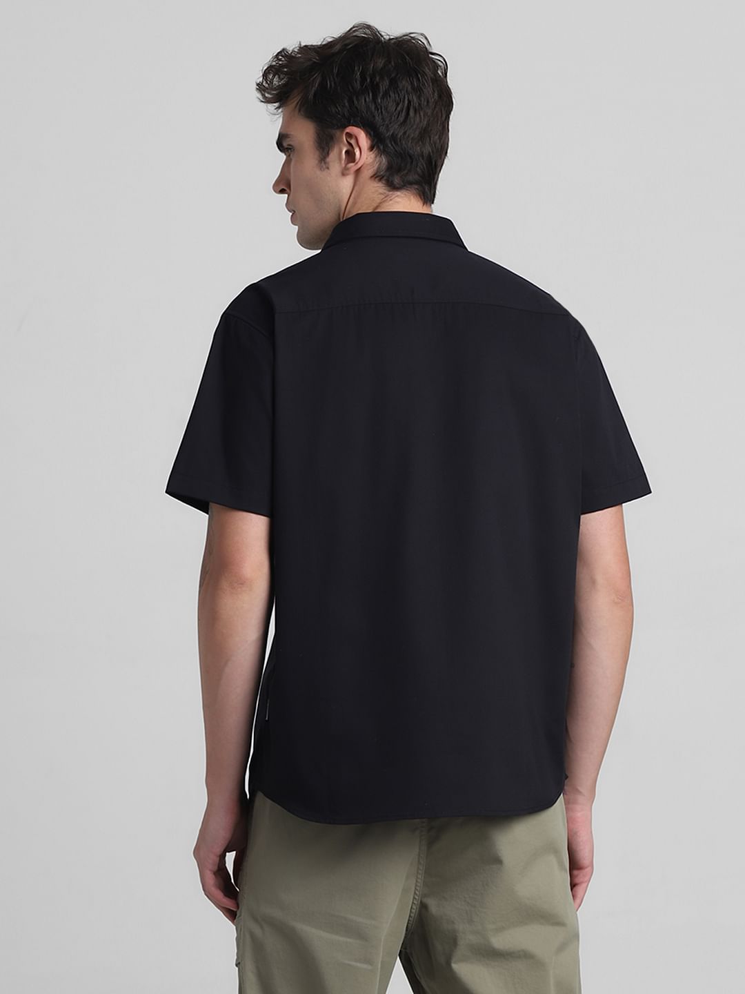 Black Oversized Short Sleeves Shirt