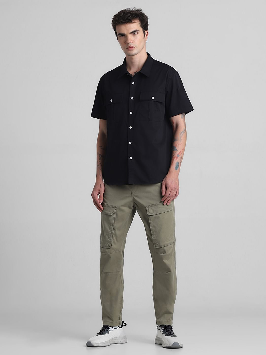 Black Oversized Short Sleeves Shirt