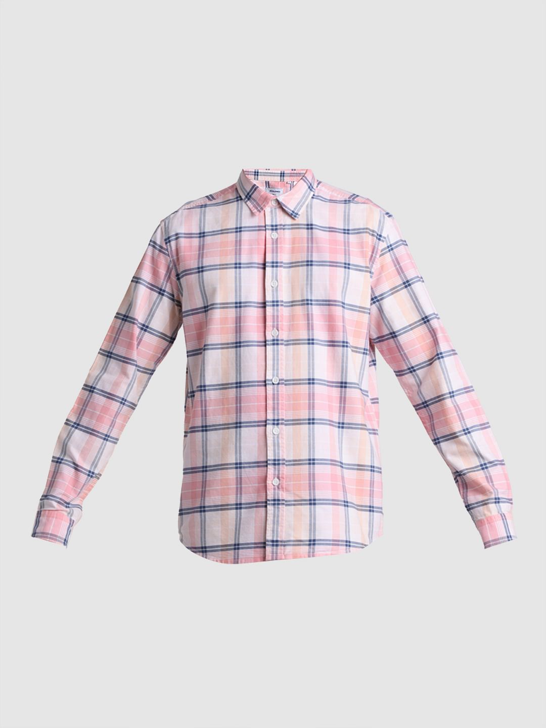 Pink Check Full Sleeves Shirt