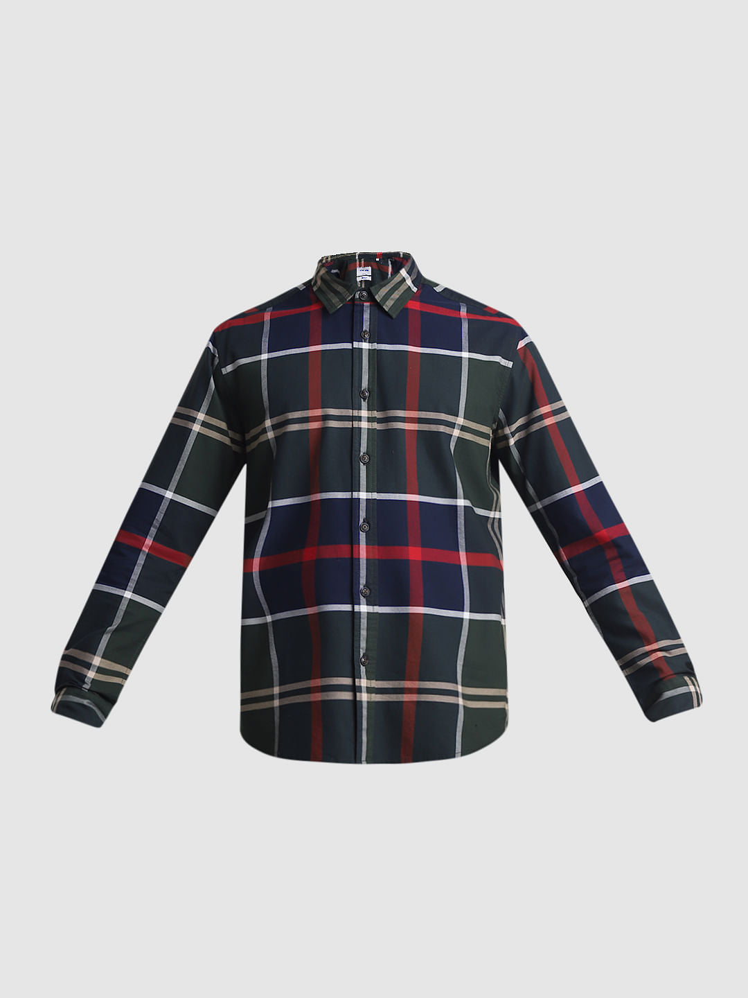 Green Check Full Sleeves Shirt