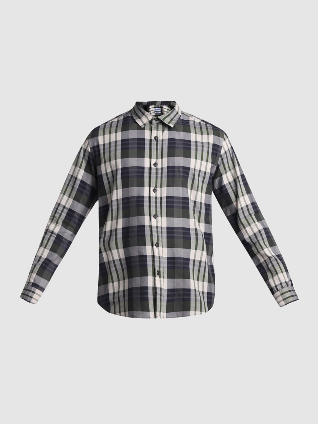 Green Check Full Sleeves Shirt