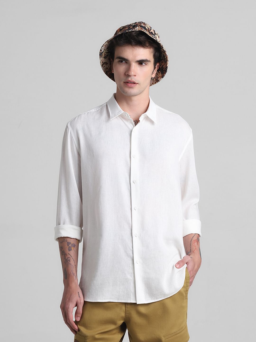 White Full Sleeves Shirt - S