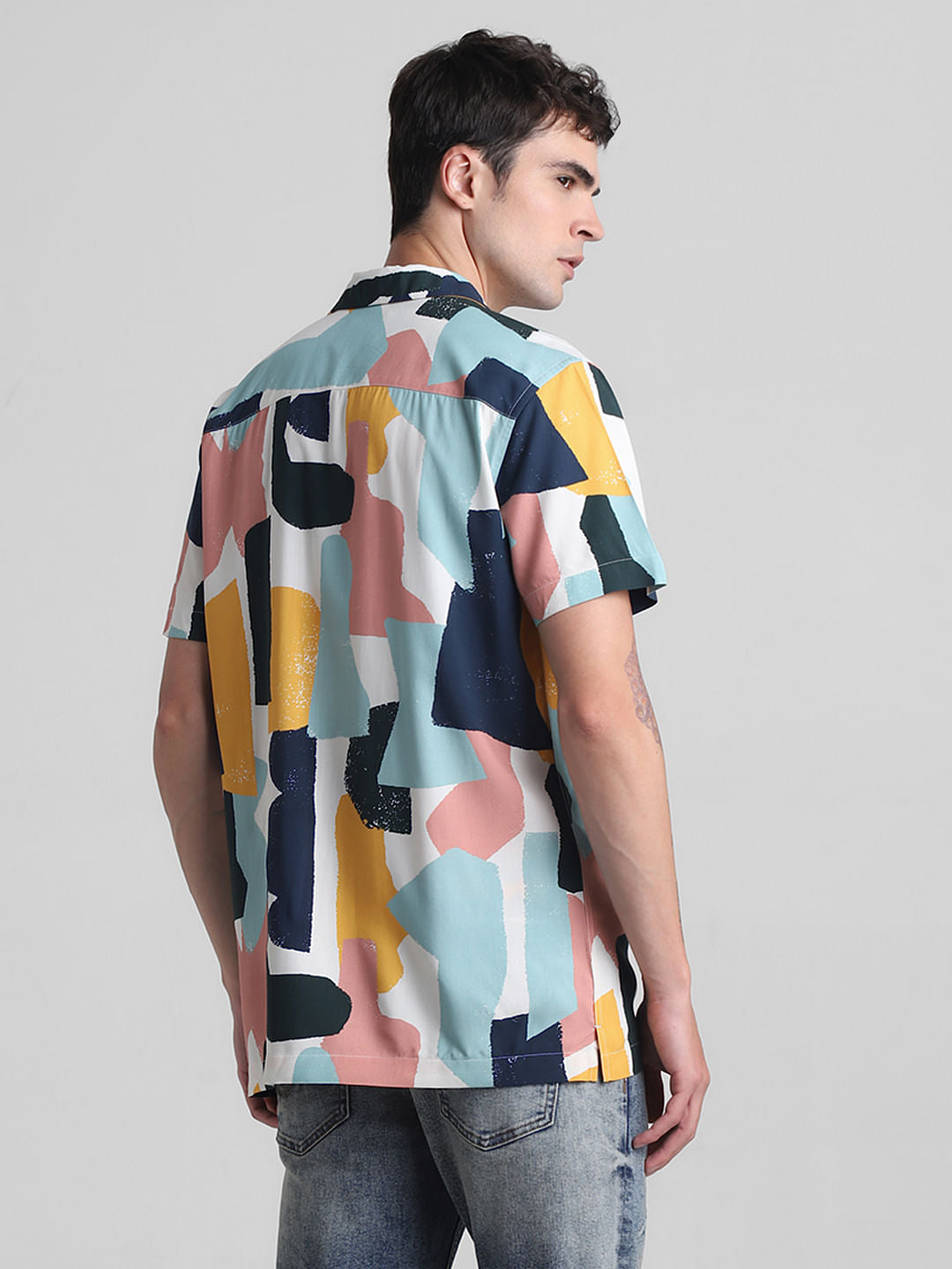 Pink Printed Short Sleeves Shirt