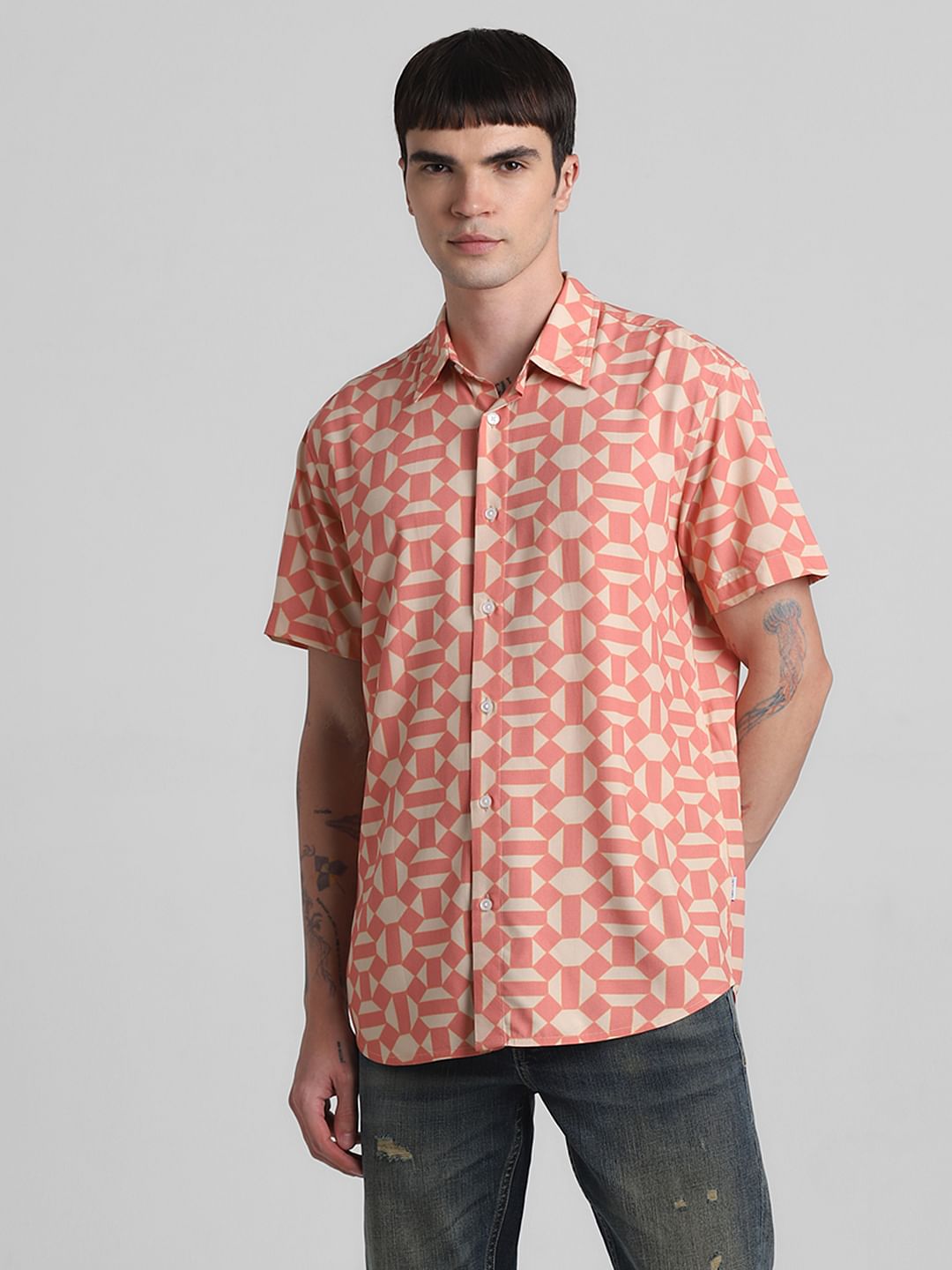 Coral printed Short Sleeves Shirt
