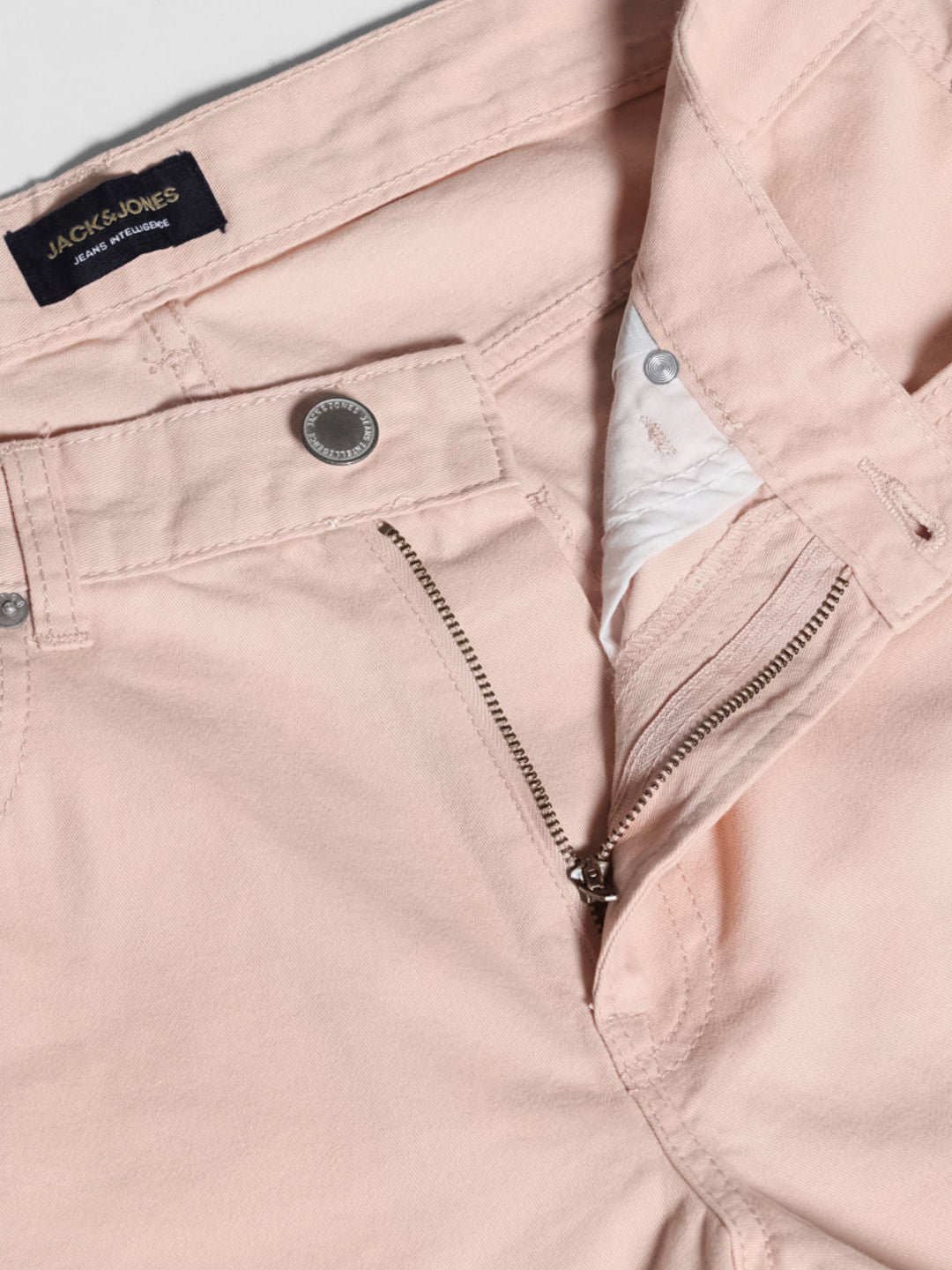 Pink Mid Rise Cotton Shorts