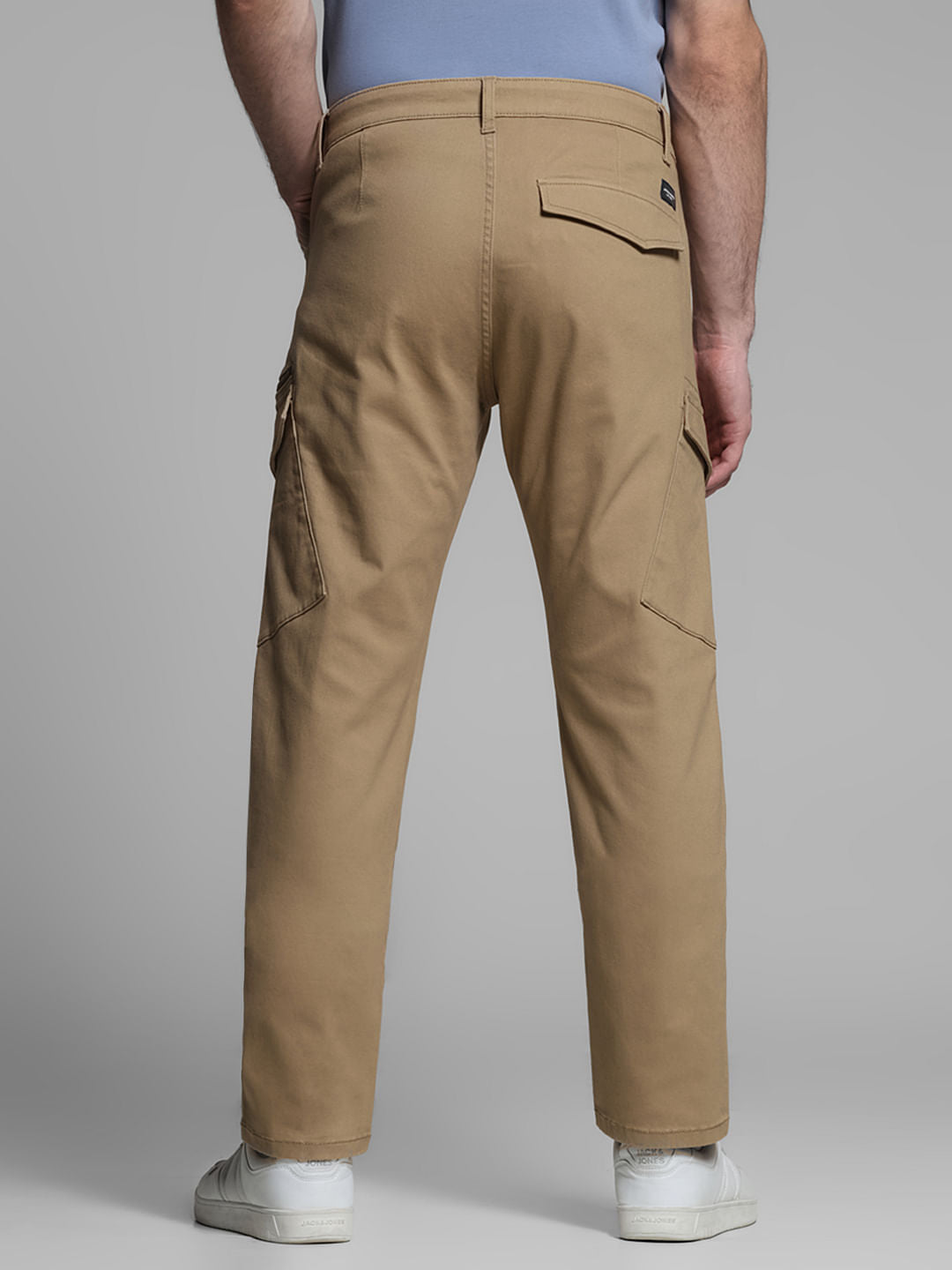 Brown Mid Rise Cargo Trousers