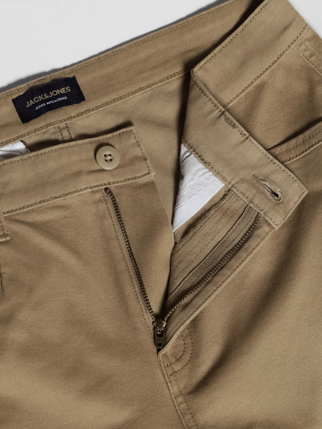 Brown Mid Rise Cargo Trousers