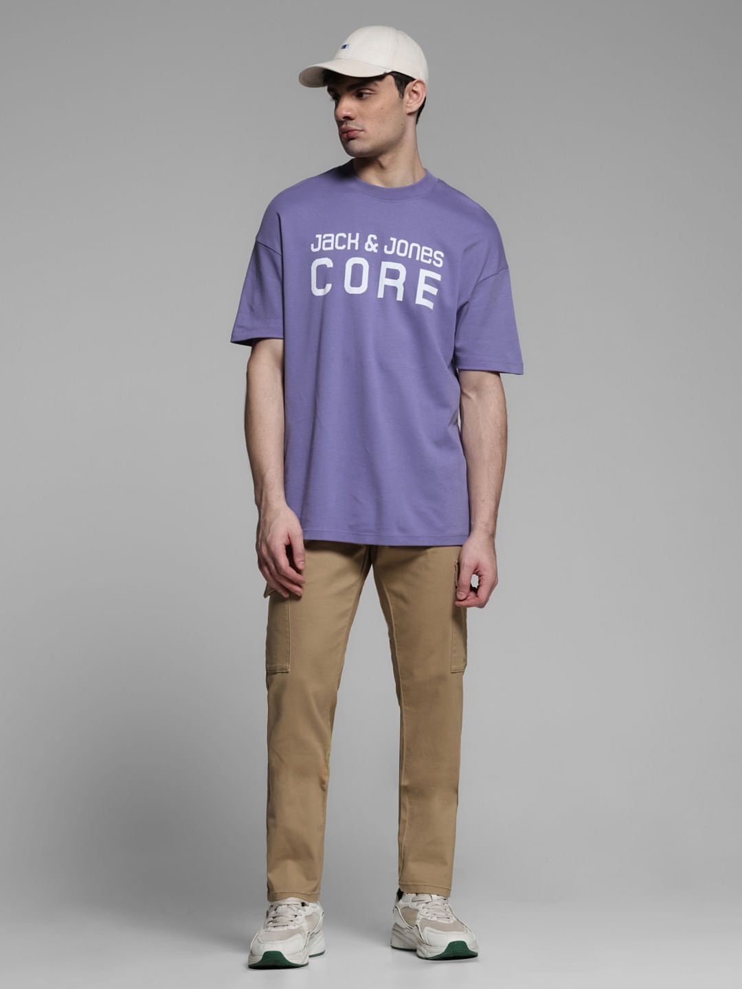 Brown Mid Rise Cargo Trousers