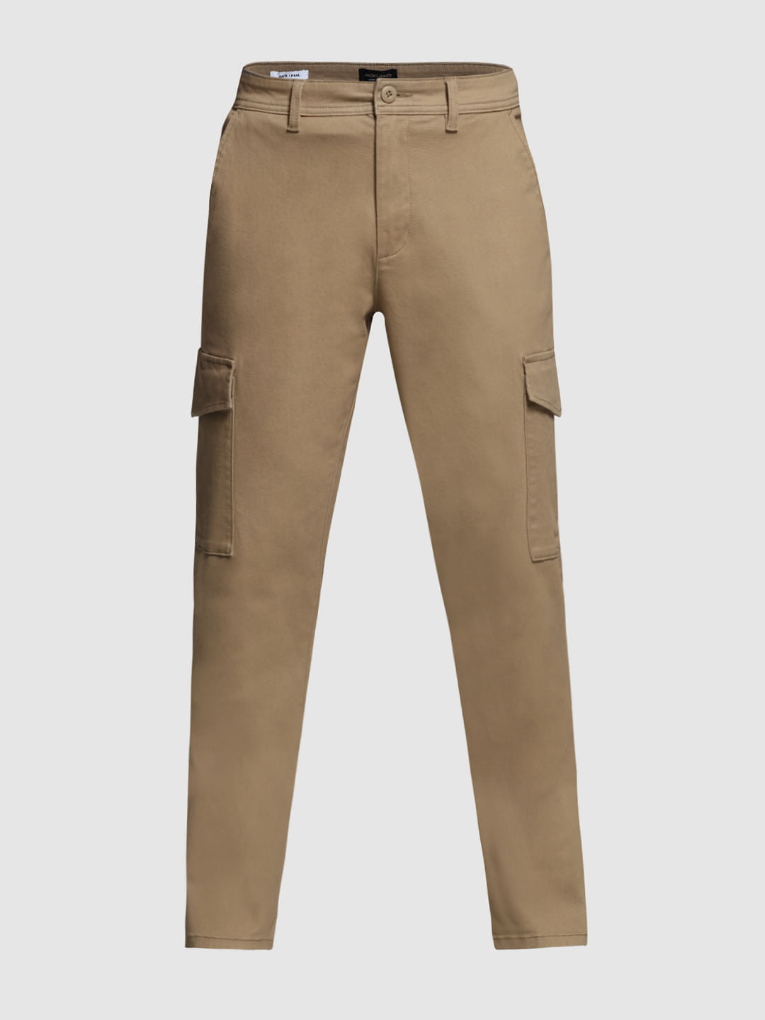 Brown Mid Rise Cargo Trousers