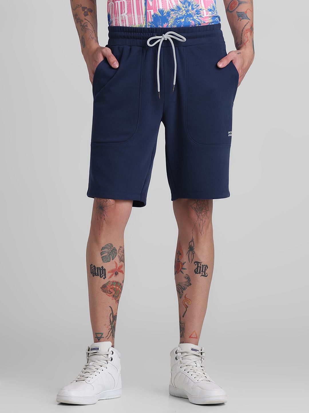 Dark Blue Low Rise Sweatshorts - S