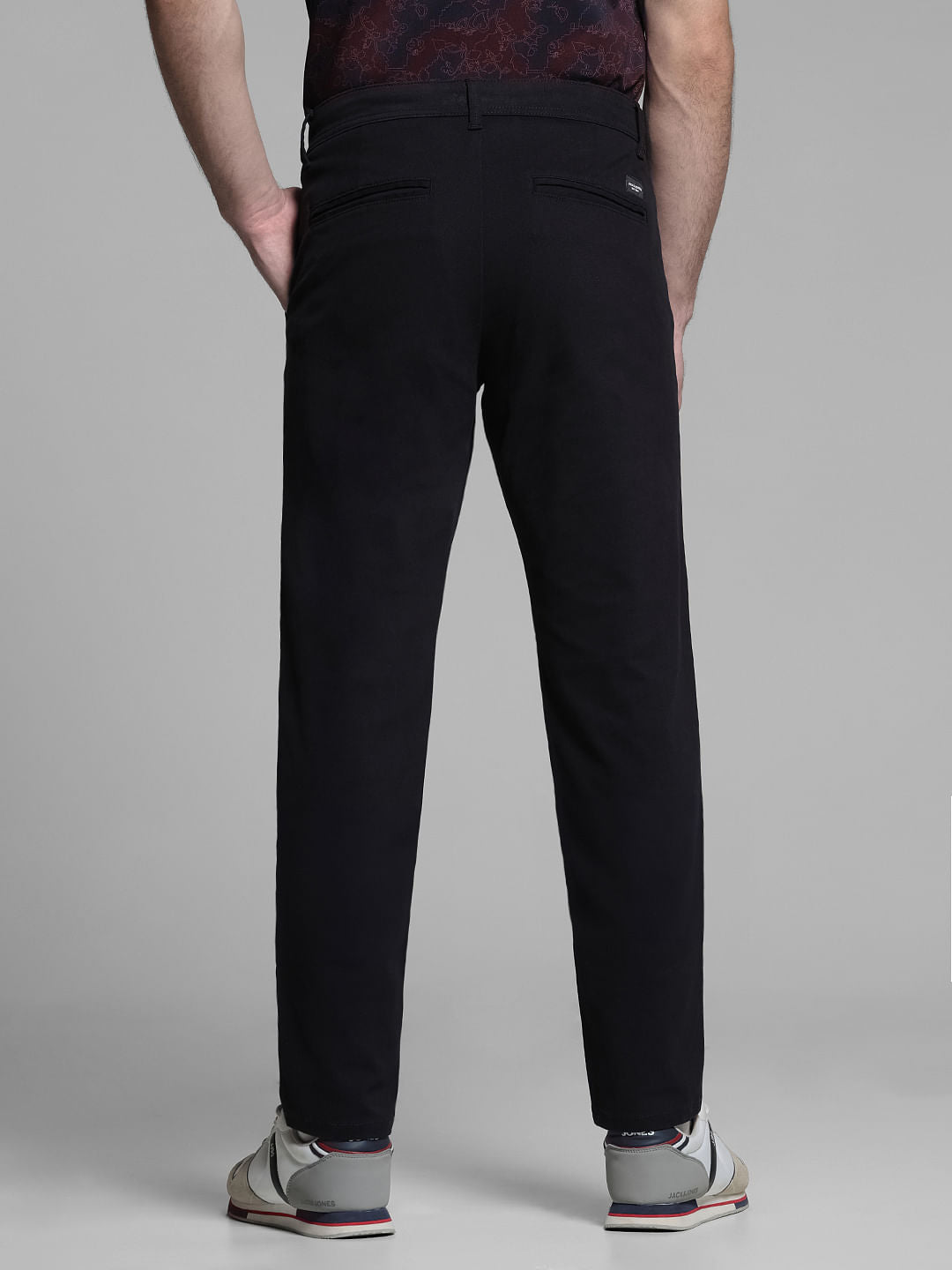 Black Mid Rise Slim Fit Pants