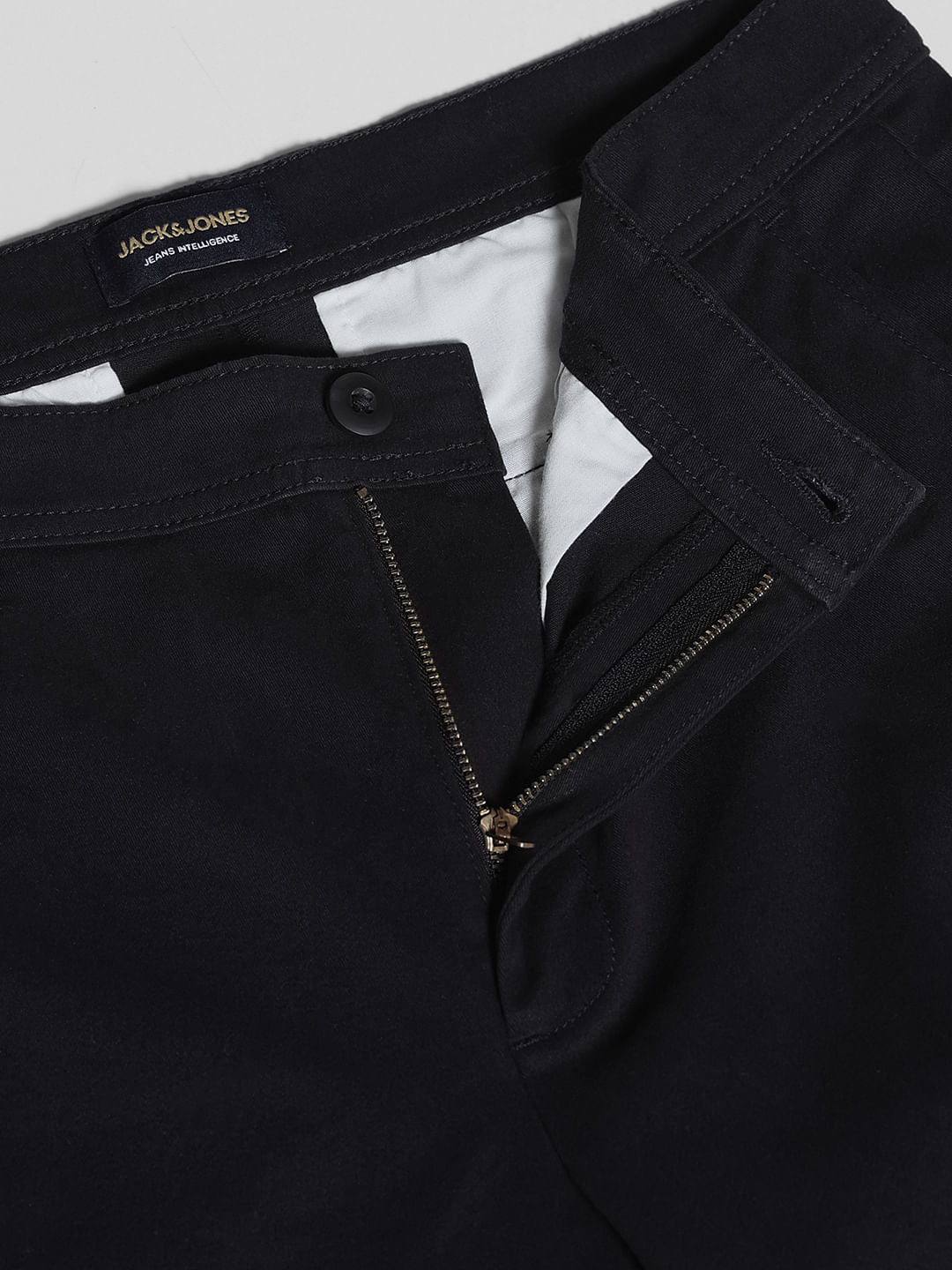 Black Mid Rise Slim Fit Pants