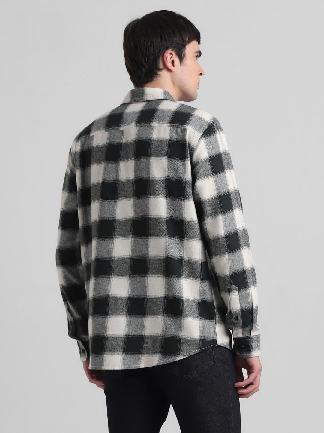 Black Check Print Shirt
