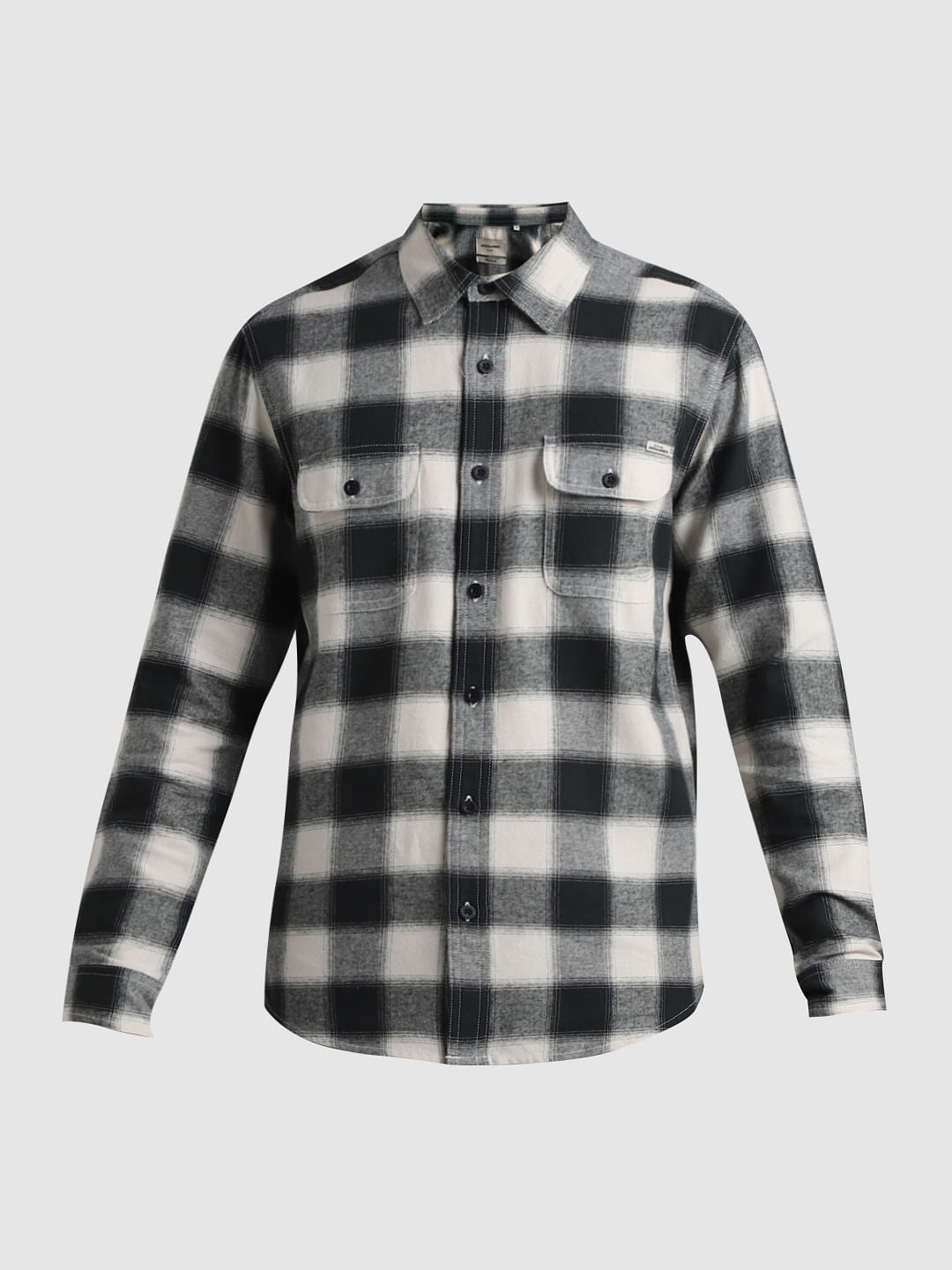 Black Check Print Shirt