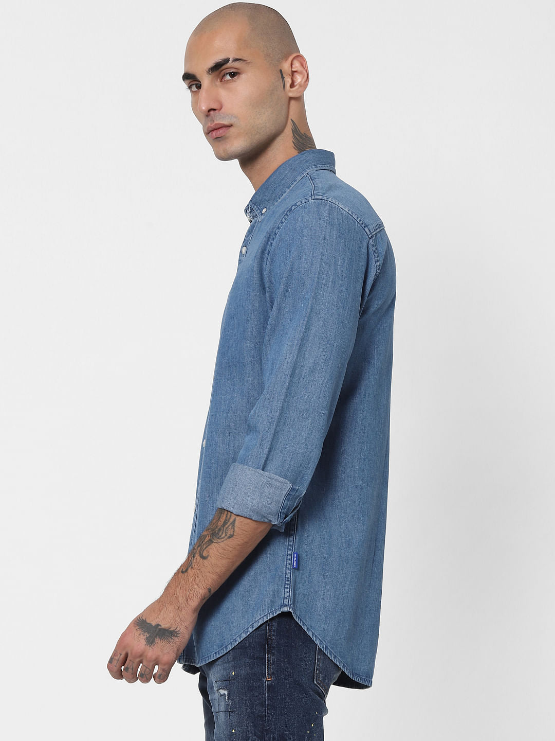 Blue Indigo Dyed Full Sleeves Denim Shirt