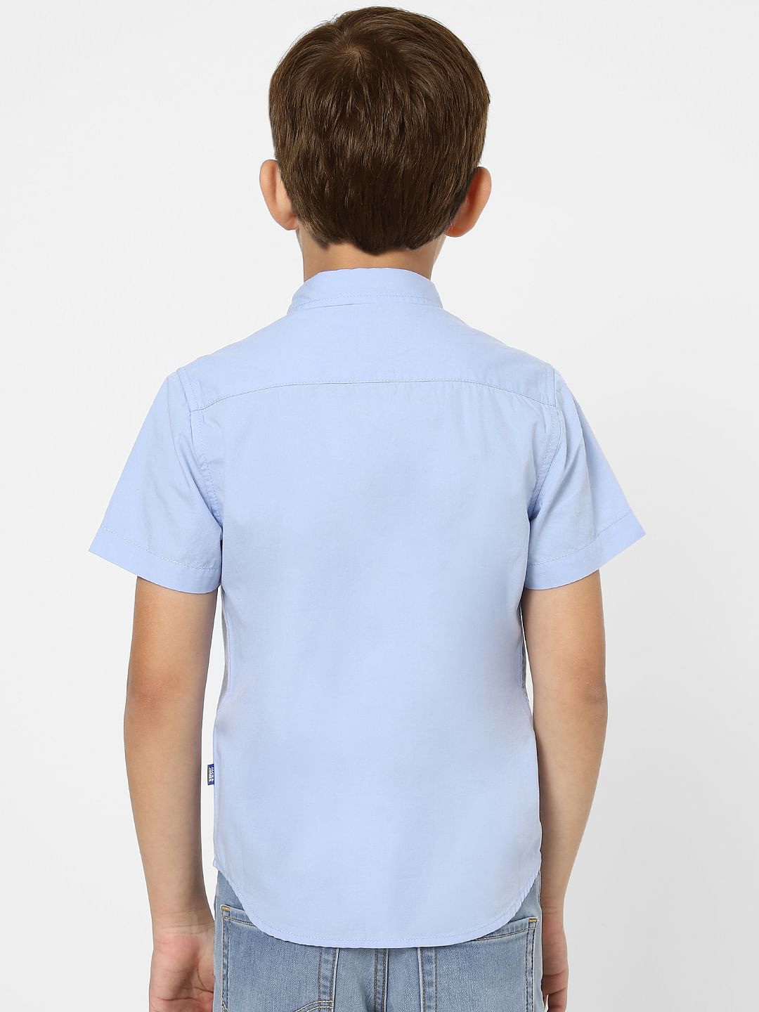 Boys Light Blue Half Sleeves Shirt