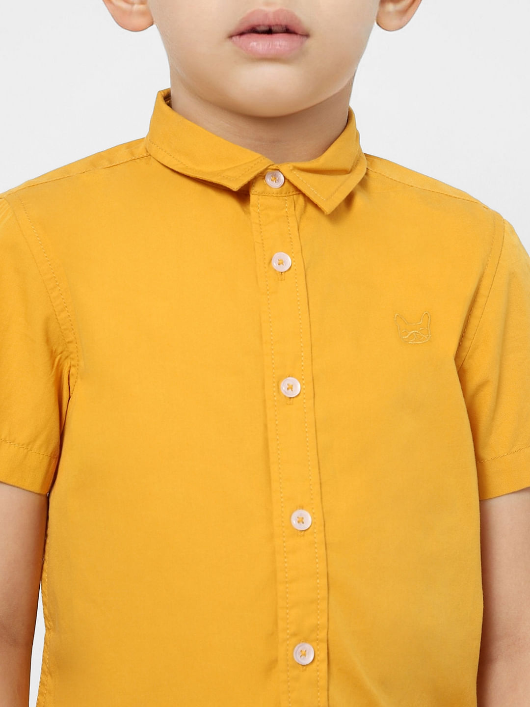 Boys Yellow Half Sleeves Shirt