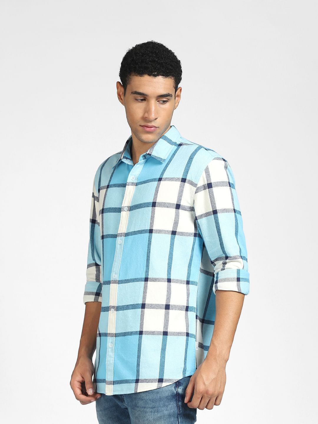 Blue Checks Full Sleeves Shirt