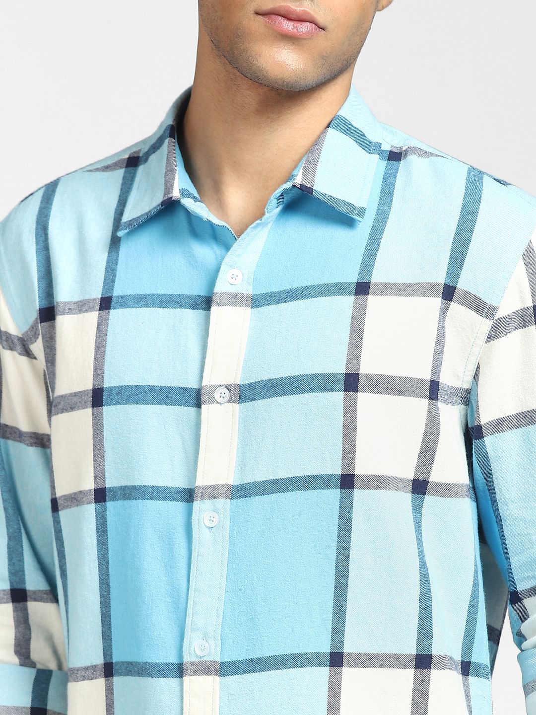 Blue Checks Full Sleeves Shirt
