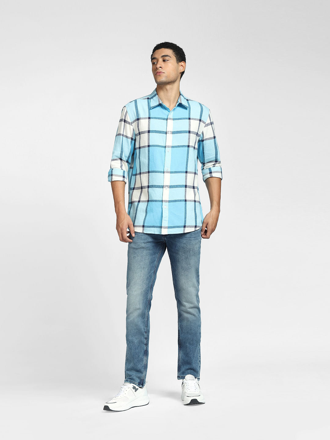 Blue Checks Full Sleeves Shirt