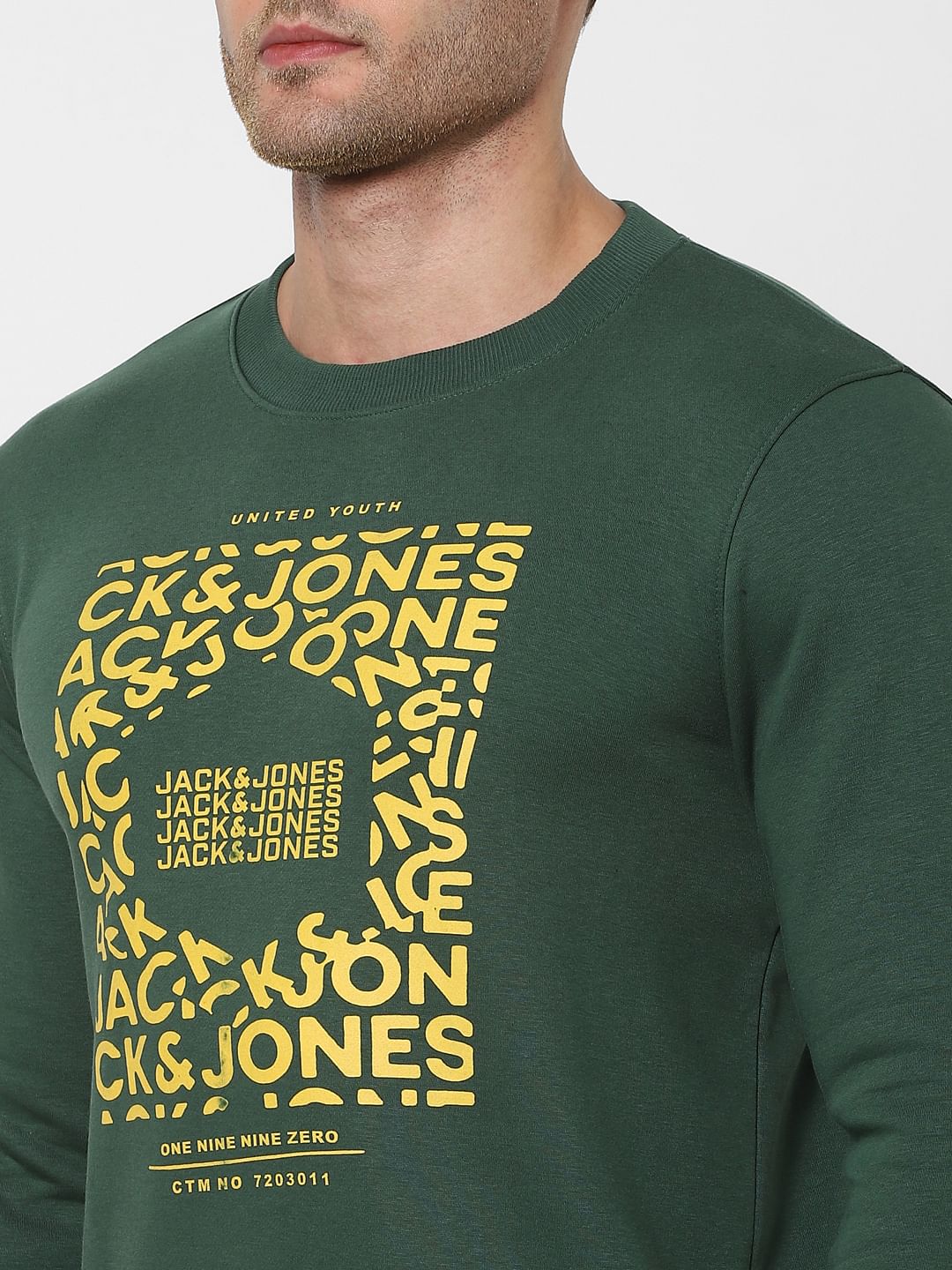 Green Logo Print Sweatshirt