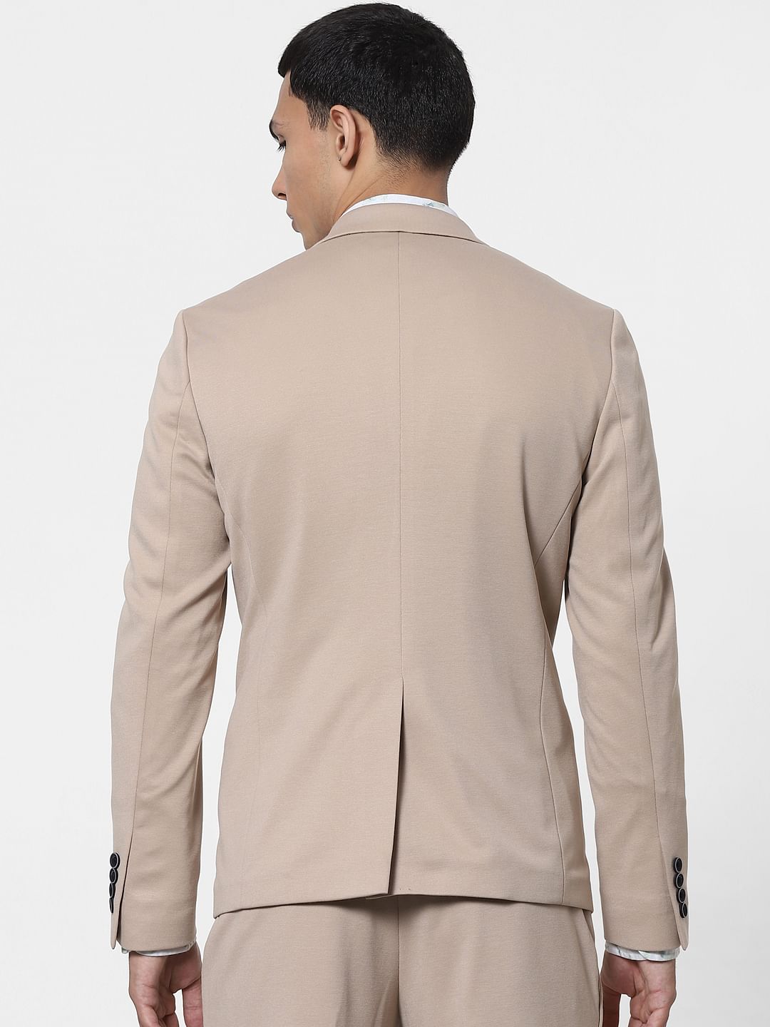 Beige Tailored Formal Blazer
