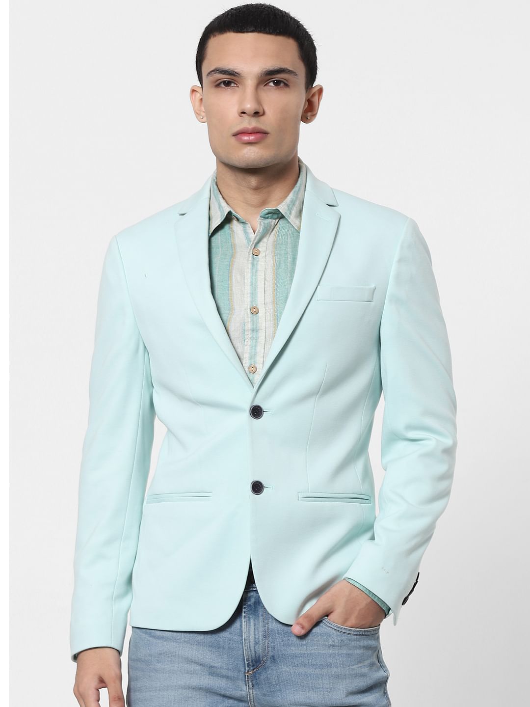 Light Blue Tailored Formal Blazer