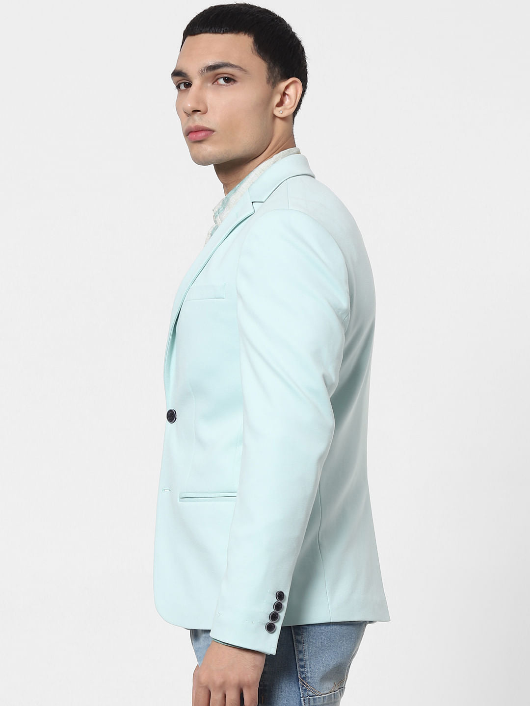 Light Blue Tailored Formal Blazer