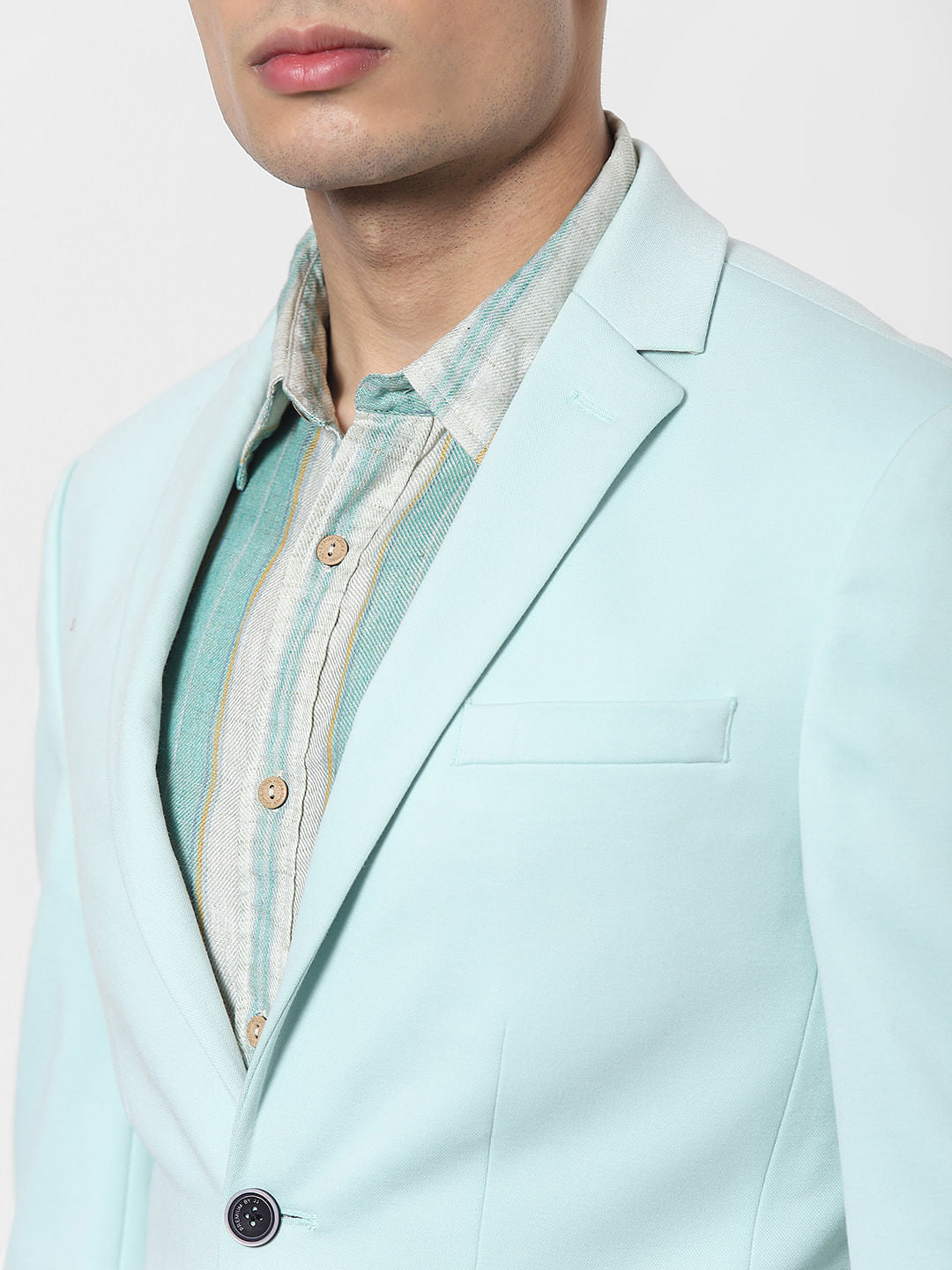 Light Blue Tailored Formal Blazer