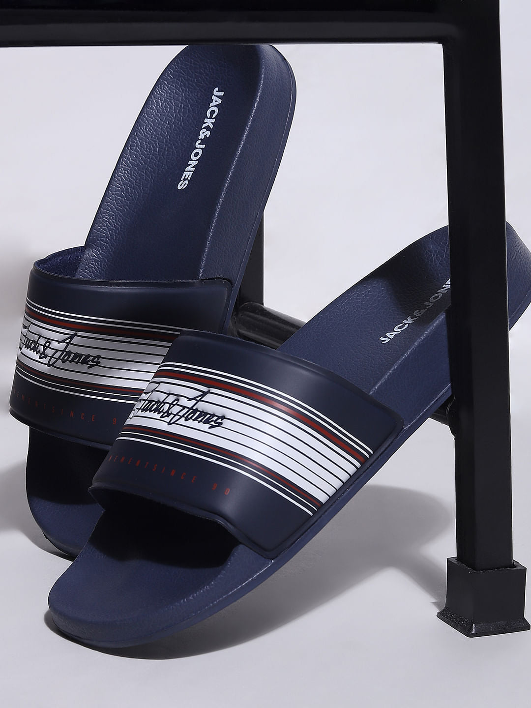 Blue Logo Print Sliders