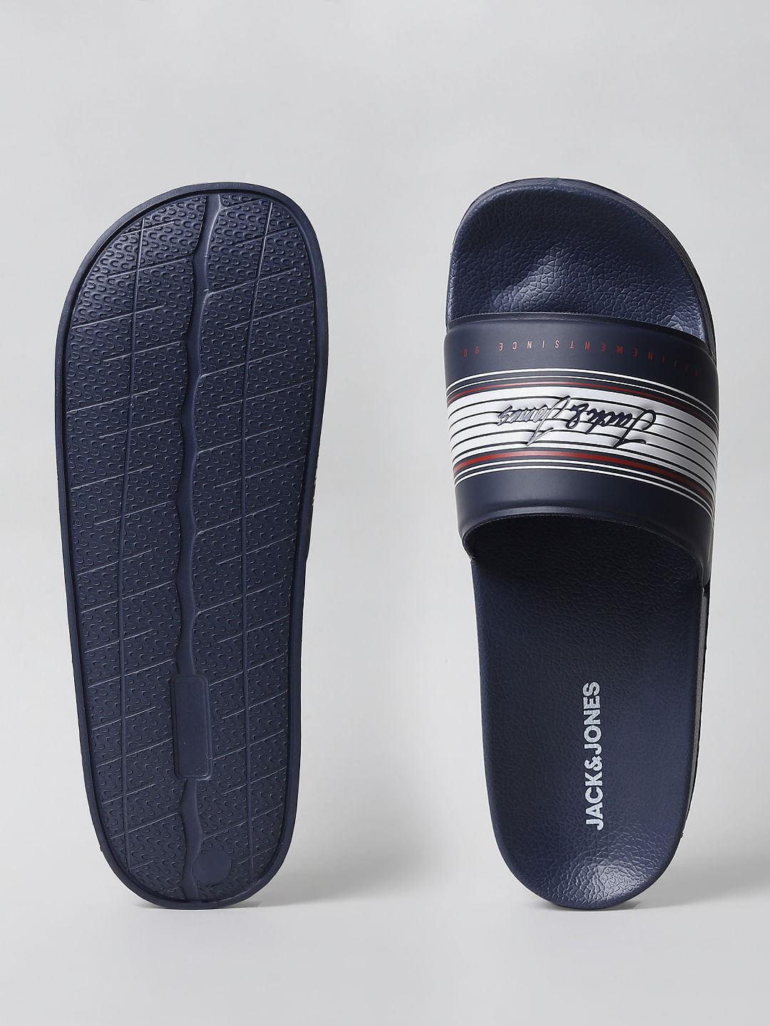 Blue Logo Print Sliders