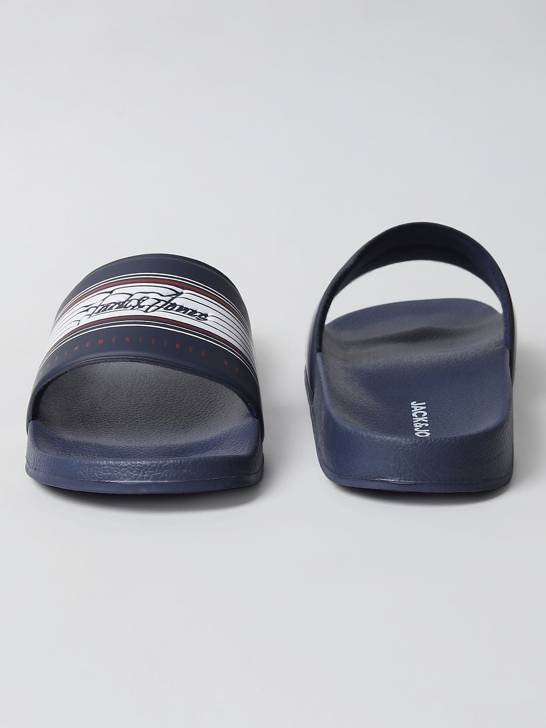 Blue Logo Print Sliders