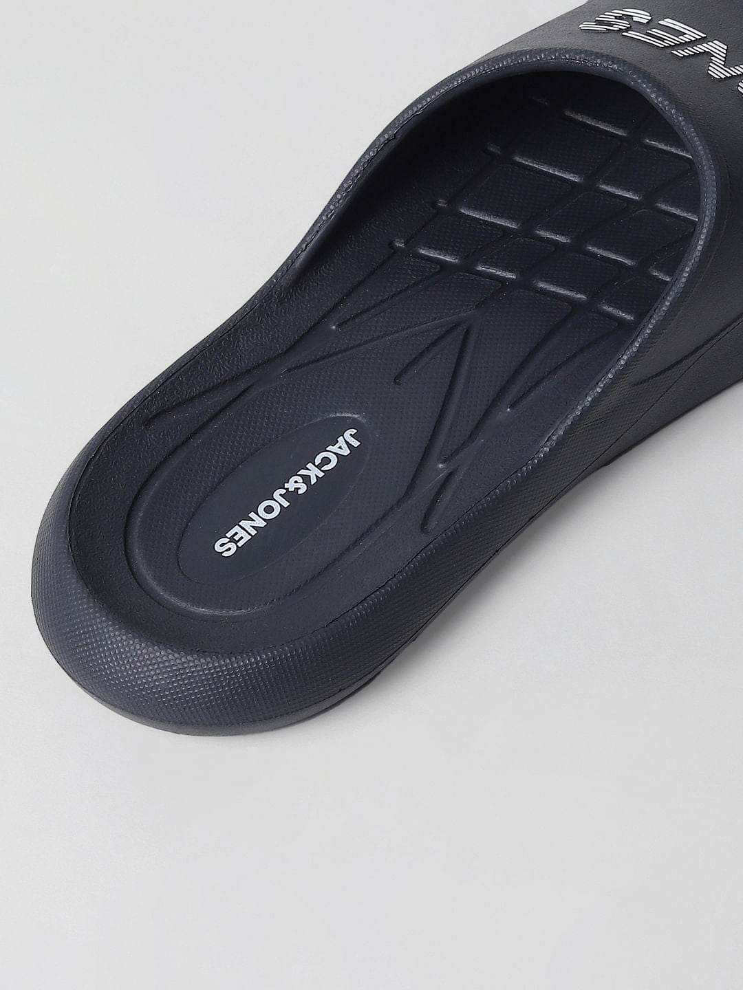 Black Logo Print Sliders