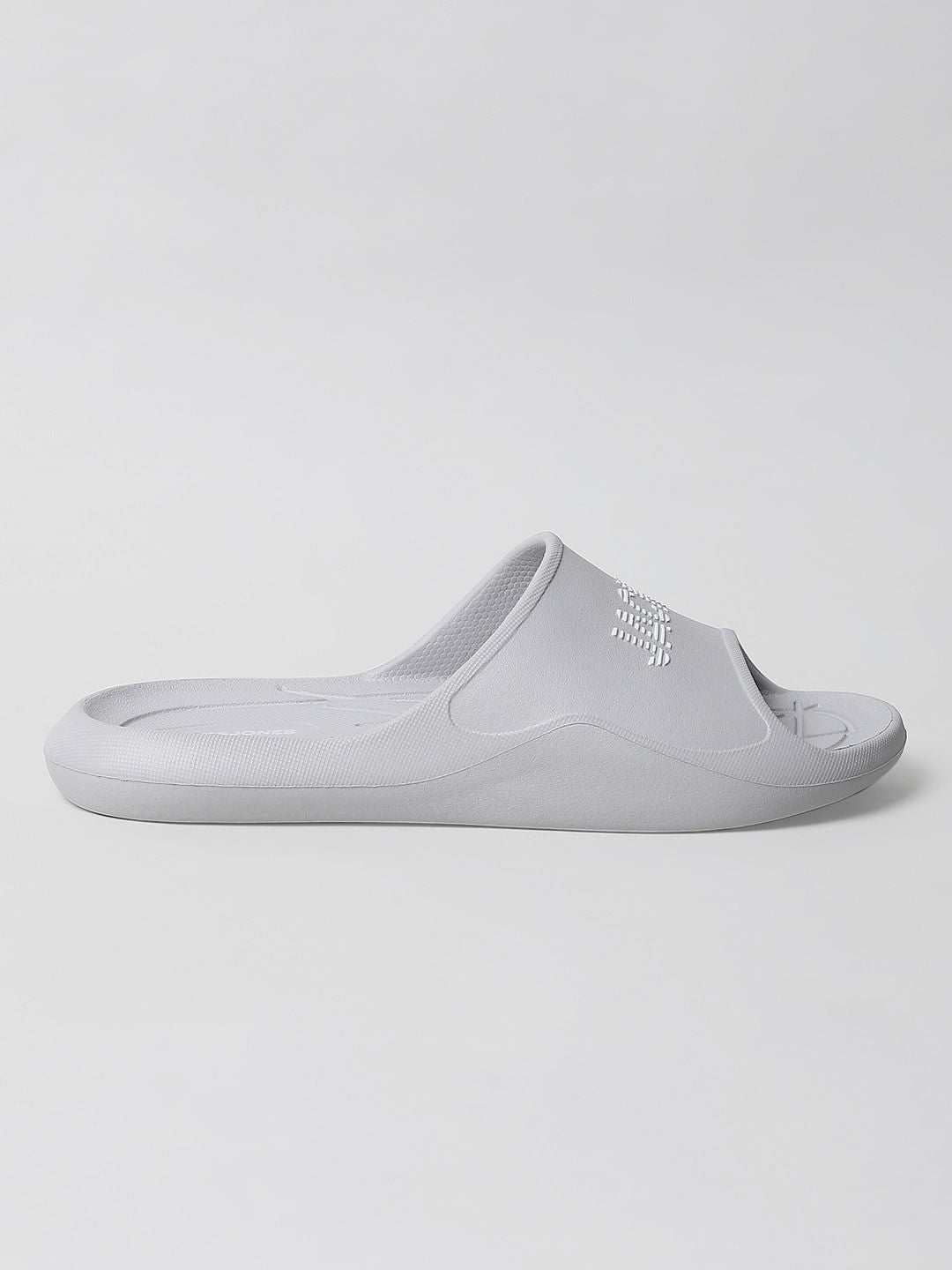 Grey Logo Print Sliders