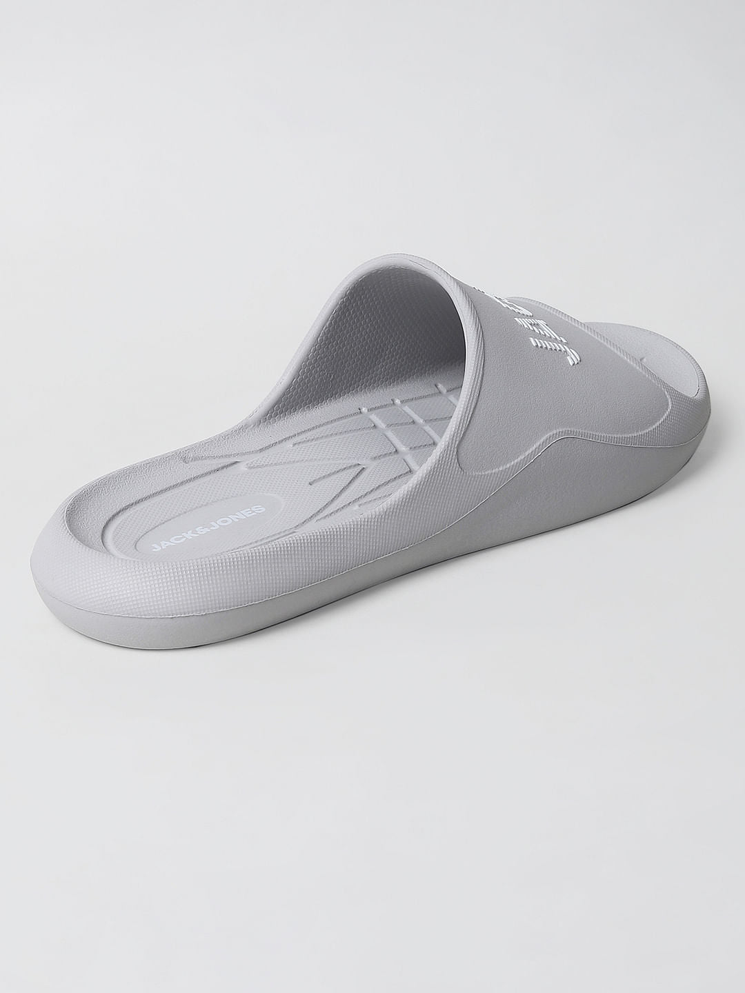 Grey Logo Print Sliders