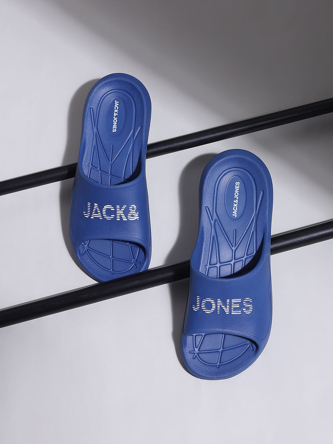 Blue Logo Print Sliders