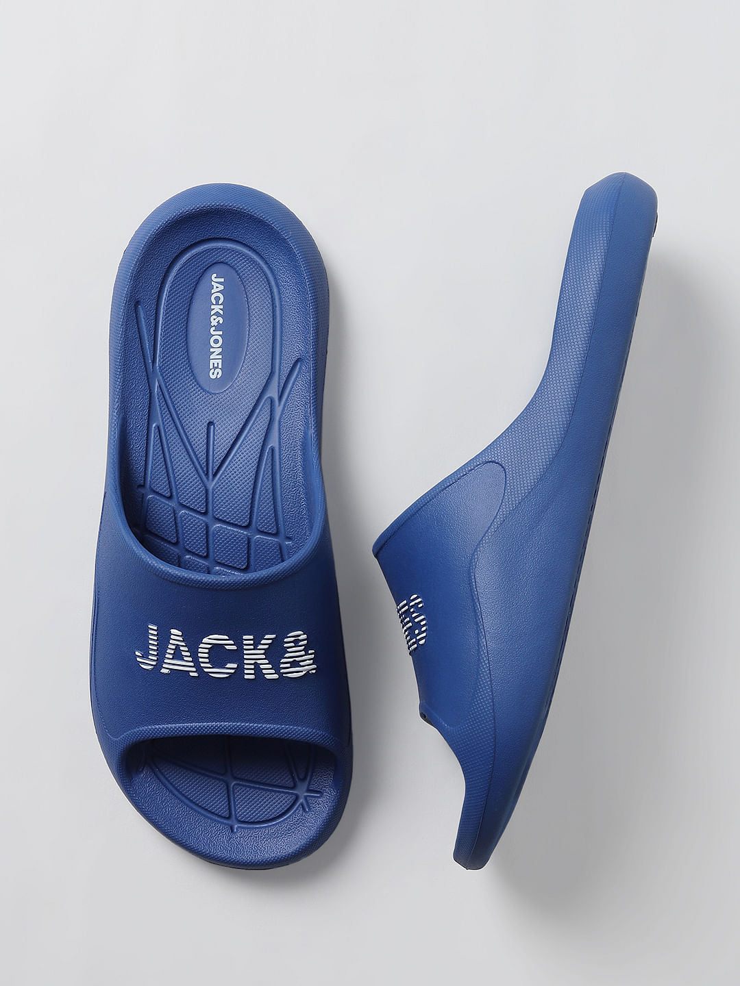 Blue Logo Print Sliders